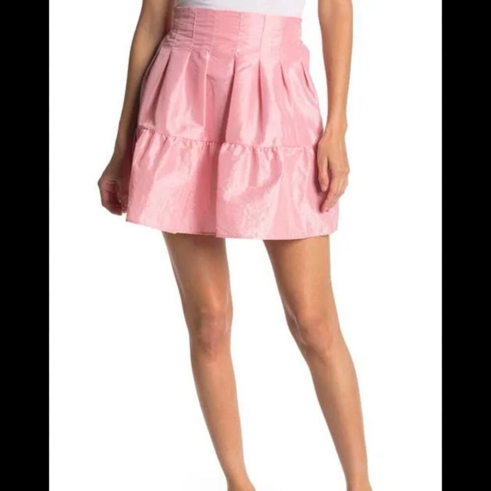 Topshop Coquette Pink Taffeta Lantern Skirt, Size 6